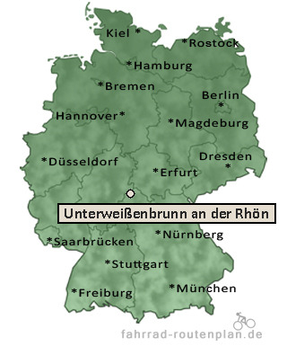 Entfernung Unterweißenbrunn an der Rhön