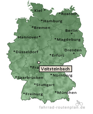 Entfernung Veitsteinbach