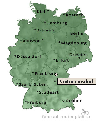 Entfernung Voitmannsdorf