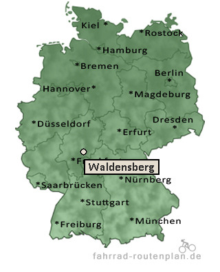 Entfernung Waldensberg
