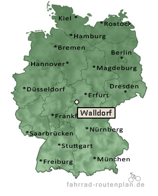 Entfernung Walldorf