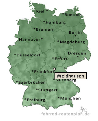 Entfernung Weidhausen