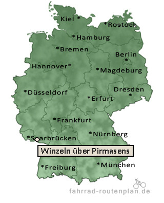 Entfernung Winzeln &uuml;ber Pirmasens