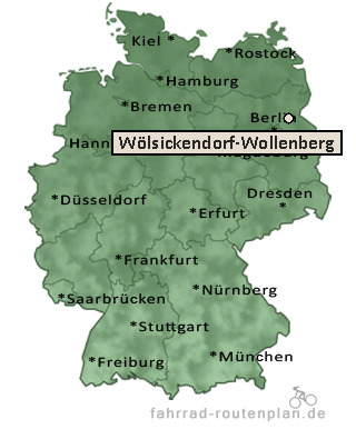 Entfernung W&ouml;lsickendorf-Wollenberg