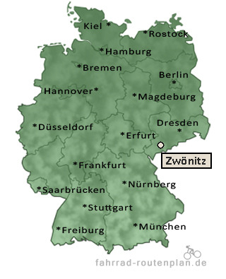 Entfernung Zw&ouml;nitz